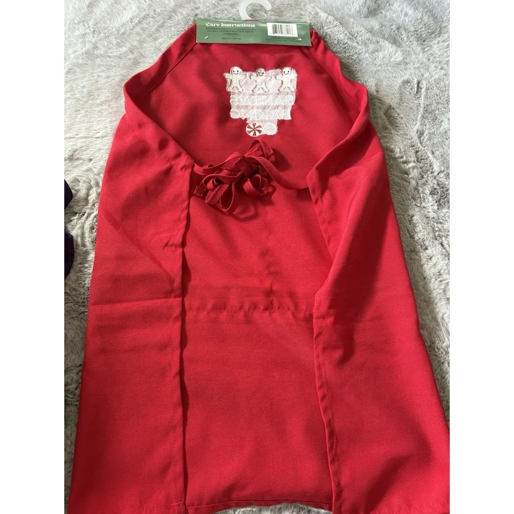Santas Baking Co‎ Christmas Apron Embroidered One size #30x32